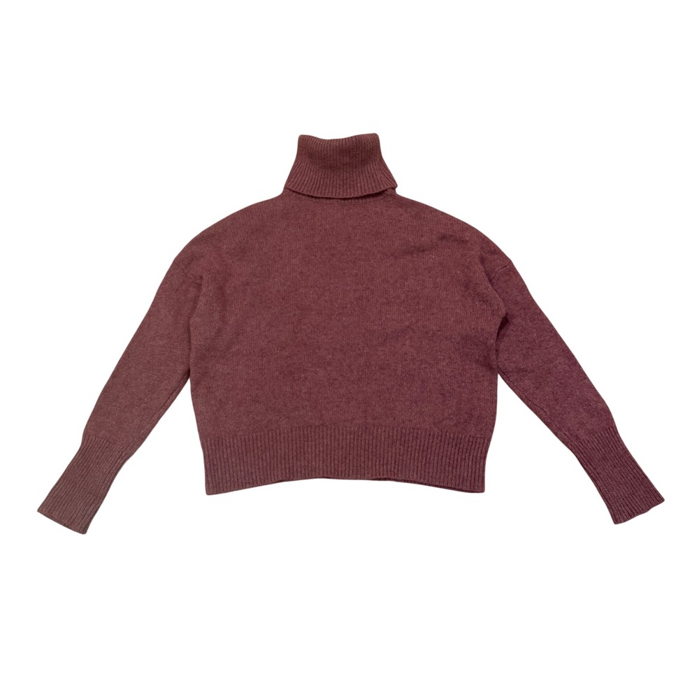 360Cashmere Women 100% Cashmere Turtleneck Sweater Brown Medium M Fall Staple